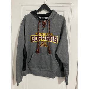 Minnesota Gophers Gray Hockey Style Hoodie Size Large